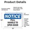 Signmission Pull Handle To Open Door, 14 in W x Rectangle, Vinyl Decal OS-2PACK-NS-D-1014-L-17911 - alternate 5